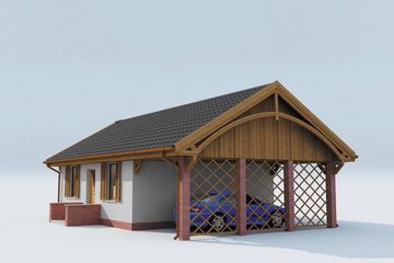  Projekt domu Awinion C dom mieszkalny, całoroczny szkielet drewniany (SLN2657) - projekt domu parterowego - Zdjęcie 3