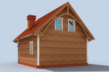  Projekt domu Orlean 2 C dom mieszkalny, całoroczny szkielet drewniany (SLN2660) - projekt domu parterowego z poddaszem - Zdjęcie 3