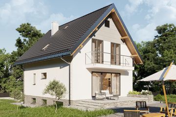  Projekt domu Biedronka (1666) (KRD2811) - projekt domu parterowego z poddaszem - Zdjęcie 3