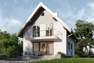  Projekt domu Biedronka (1666) (KRD2811) - projekt domu parterowego z poddaszem - Zdjęcie 4