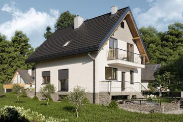  Projekt domu Biedronka (1666) (KRD2811) - projekt domu parterowego z poddaszem - Zdjęcie 6