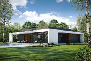  Projekt domu Otwarty D42 wariant III (WWB1071) - projekt domu parterowego - Zdjęcie 1