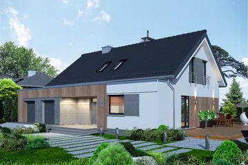  Projekt domu Domidea 64 2G (WAC1098) - projekt domu parterowego z poddaszem - Zdjęcie 3