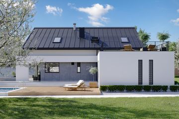  Projekt domu HomeKoncept 02 G2 EN wariant 01 (KRX1103) - projekt domu parterowego z poddaszem - Zdjęcie 2