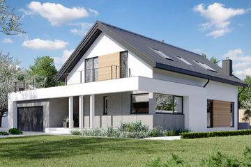  Projekt domu HomeKoncept 02 G2 EN wariant 01 (KRX1103) - projekt domu parterowego z poddaszem - Zdjęcie 5