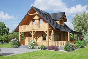  Projekt domu Gajówko dw (KRP2317) - projekt domu parterowego z poddaszem - Zdjęcie 1