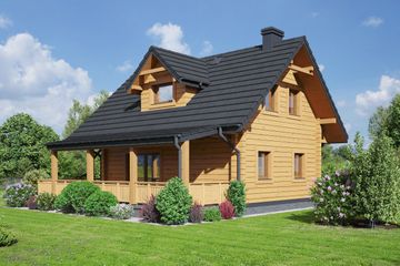  Projekt domu Gajówko dw (KRP2317) - projekt domu parterowego z poddaszem - Zdjęcie 2