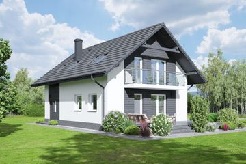  Projekt domu Bronowice 3mgk (KRP2319) - projekt domu parterowego z poddaszem - Zdjęcie 2