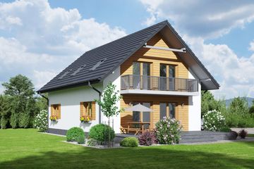  Projekt domu Żarowo 3m (KRP2322) - projekt domu parterowego z poddaszem - Zdjęcie 2