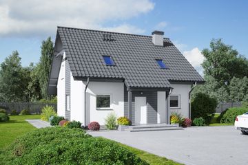  Projekt domu Stopnica 3m (KRP2323) - projekt domu parterowego z poddaszem - Zdjęcie 1