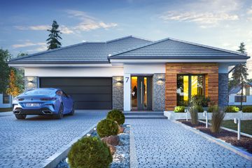  Projekt domu Galena z garażem 2-st. [A] (WRF2044) - projekt domu parterowego - Zdjęcie 1