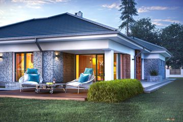  Projekt domu Galena z garażem 2-st. [A] (WRF2044) - projekt domu parterowego - Zdjęcie 3