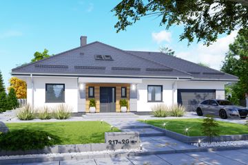  Projekt domu APS 217 + 2G NEW (LUA1456) - projekt domu parterowego - Zdjęcie 3