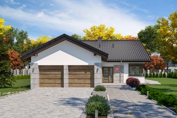 Projekt domu przy Pastelowej 20 (KRK1620) - projekt domu parterowego - Zdjęcie 1