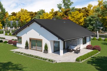  Projekt domu przy Pastelowej 20 (KRK1620) - projekt domu parterowego - Zdjęcie 2