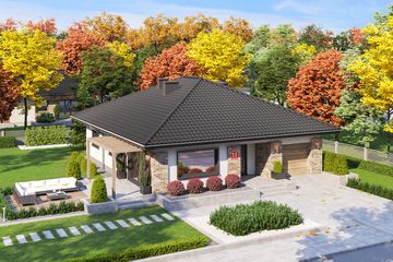  Projekt domu przy Słonecznej 11 (KRK1623) - projekt domu parterowego - Zdjęcie 1