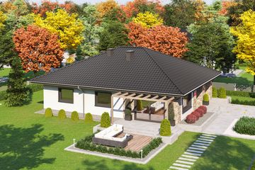  Projekt domu przy Słonecznej 11 (KRK1623) - projekt domu parterowego - Zdjęcie 2