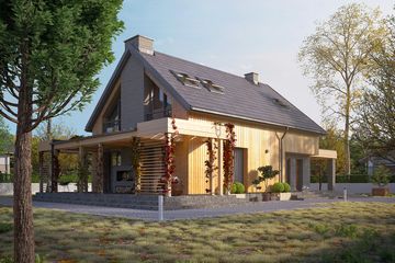  Projekt domu Weranda 3 (BSA2246) - projekt domu parterowego z poddaszem - Zdjęcie 2