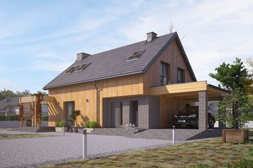  Projekt domu Weranda 3 (BSA2246) - projekt domu parterowego z poddaszem - Zdjęcie 3