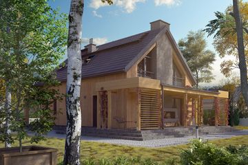  Projekt domu Weranda 3 (BSA2246) - projekt domu parterowego z poddaszem - Zdjęcie 4