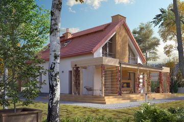  Projekt domu Weranda 2 (BSA2248) - projekt domu parterowego z poddaszem - Zdjęcie 4