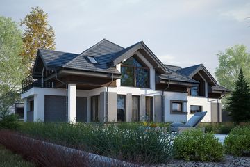  Projekt domu Lanella 8 (KKF1019) - projekt domu parterowego z poddaszem - Zdjęcie 2