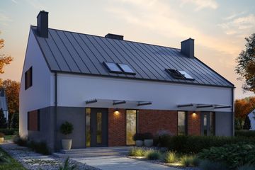  Projekt domu Eco 17 dwulokalowy (WOZ1034) - projekt domu parterowego z poddaszem - Zdjęcie 2