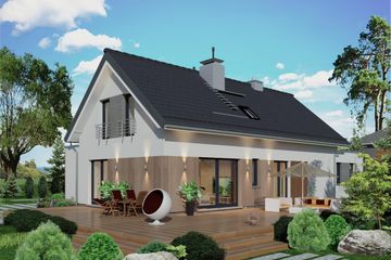  Projekt domu Domidea 64 2G w3 (WAC1100) - projekt domu parterowego z poddaszem - Zdjęcie 2