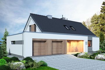  Projekt domu Domidea 64 2G w3 (WAC1100) - projekt domu parterowego z poddaszem - Zdjęcie 3