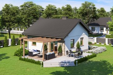  Projekt domu przy Topolowej 4 (KRK1625) - projekt domu parterowego - Zdjęcie 2