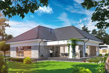  Projekt domu Padme 5 (WOE1150) - projekt domu parterowego - Zdjęcie 3