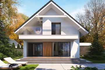  Projekt domu Okti (BSE1163) - projekt domu parterowego z poddaszem - Zdjęcie 2