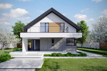  Projekt domu HomeKoncept 78 (KRX1107) - projekt domu parterowego z poddaszem - Zdjęcie 2