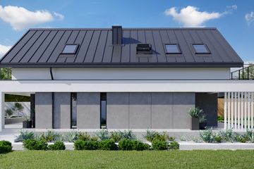  Projekt domu HomeKoncept 78 (KRX1107) - projekt domu parterowego z poddaszem - Zdjęcie 4