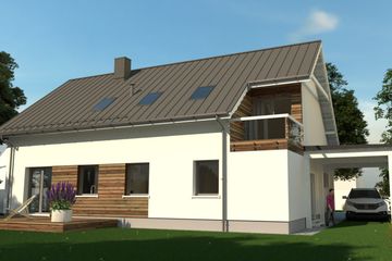  Projekt domu eko Typowy 44 (KKE1044) - projekt domu parterowego z poddaszem - Zdjęcie 3