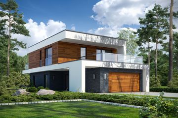  Projekt domu Gustowny D39 wariant I (WWB1074) - projekt domu z pełnym piętrem - Zdjęcie 3