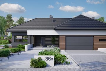  Projekt domu HomeKoncept 36 wariant 01 (KRX1108) - projekt domu parterowego - Zdjęcie 3