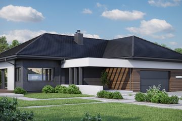  Projekt domu HomeKoncept 36 wariant 01 (KRX1108) - projekt domu parterowego - Zdjęcie 2