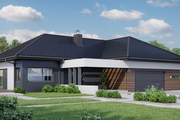  Projekt domu HomeKoncept 36 wariant 02 (KRX1109) - projekt domu parterowego - Zdjęcie 2