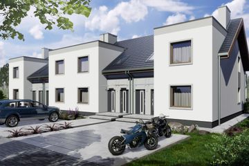  Projekt domu Paweł i gaweł 2b - szereg l+sl+s+ll (WRD2825) - projekt domu parterowego z poddaszem - Zdjęcie 1