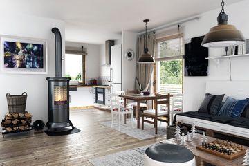  Projekt domu Biała z garażem 1-st. [A] (WRF1993) - projekt domu parterowego z poddaszem - Zdjęcie 4