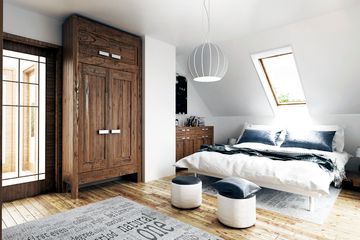  Projekt domu Biała z garażem 1-st. bliźniak [A-BL] (WRF1996) - projekt domu parterowego z poddaszem - Zdjęcie 9