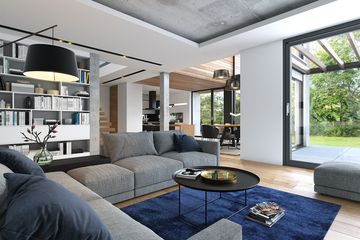  Projekt domu Otwarty 1 (WAW1132) - projekt domu z pełnym piętrem - Zdjęcie 9