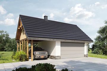  Projekt garażu 36 (1672) (KRD2818) - projekt garażu parterowego - Zdjęcie 5