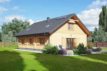  Projekt domu Alamowo 3dwk (KRP2324) - projekt domu parterowego - Zdjęcie 2