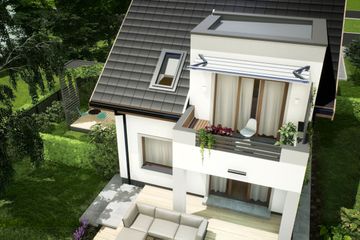  Projekt domu Paweł i Gaweł 2B (WRD2827) - projekt domu parterowego z poddaszem - Zdjęcie 3