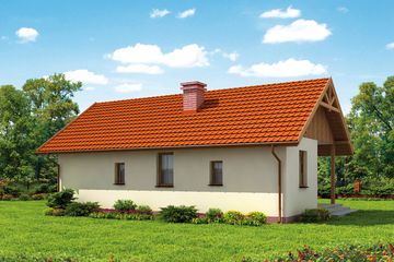  Projekt domu Bergamo C dom mieszkalny, całoroczny szkielet drewniany (SLN2668) - projekt domu parterowego - Zdjęcie 2