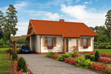  Projekt domu Barbados 2 C dom mieszkalny, całoroczny (SLN2669) - projekt domu parterowego - Zdjęcie 1