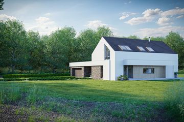  Projekt domu HomeKoncept 77 (KRX1110) - projekt domu parterowego z poddaszem - Zdjęcie 2