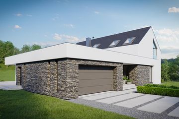  Projekt domu HomeKoncept 77 (KRX1110) - projekt domu parterowego z poddaszem - Zdjęcie 4